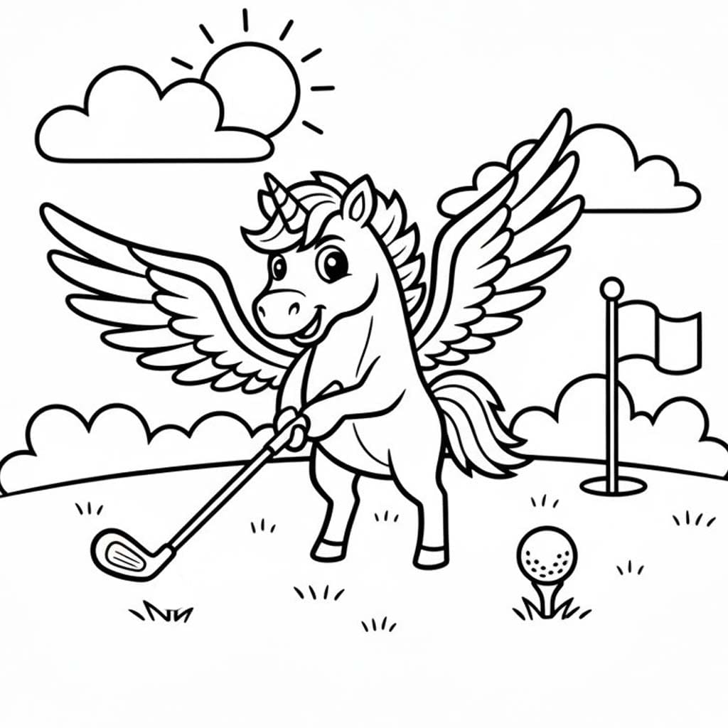 Nakreslete Pegas snadný omalovánka