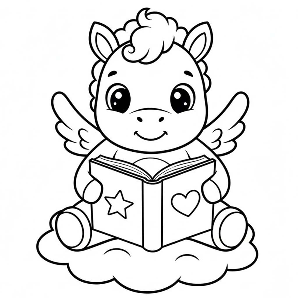 Nakreslete Pegas zdarma prostý omalovánka