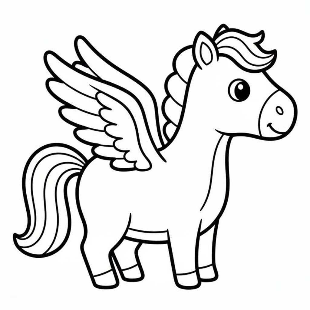 Nakreslete Pegas zdarma omalovánka