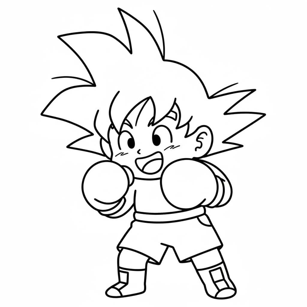 Nakreslete Son Goku základní omalovánka