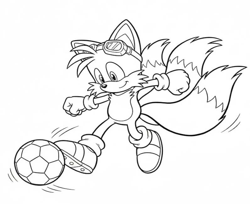 Nakreslete Tails prostý omalovánka