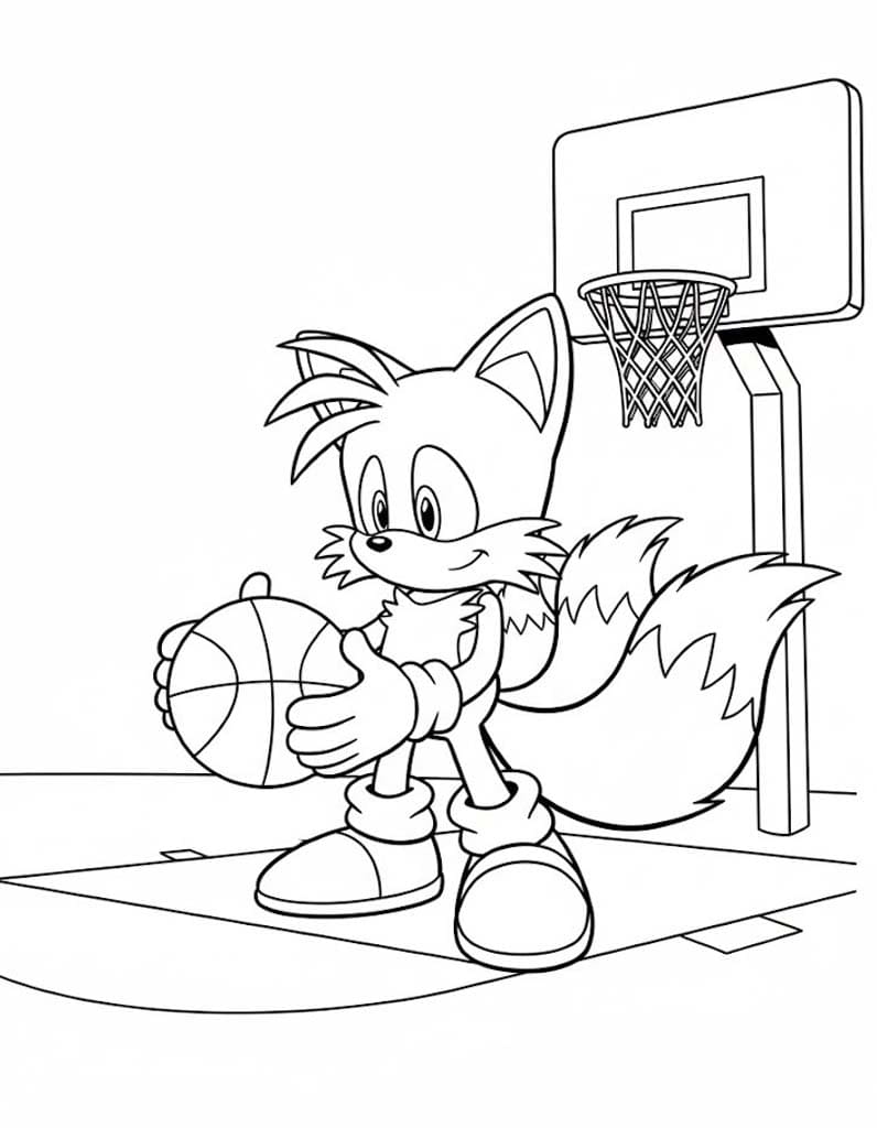 Nakreslete Tails snadný omalovánka