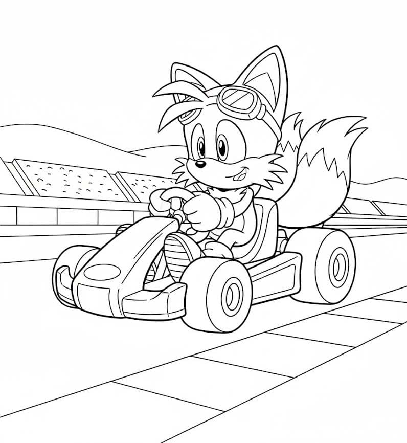 Nakreslete Tails tisknutelné omalovánka