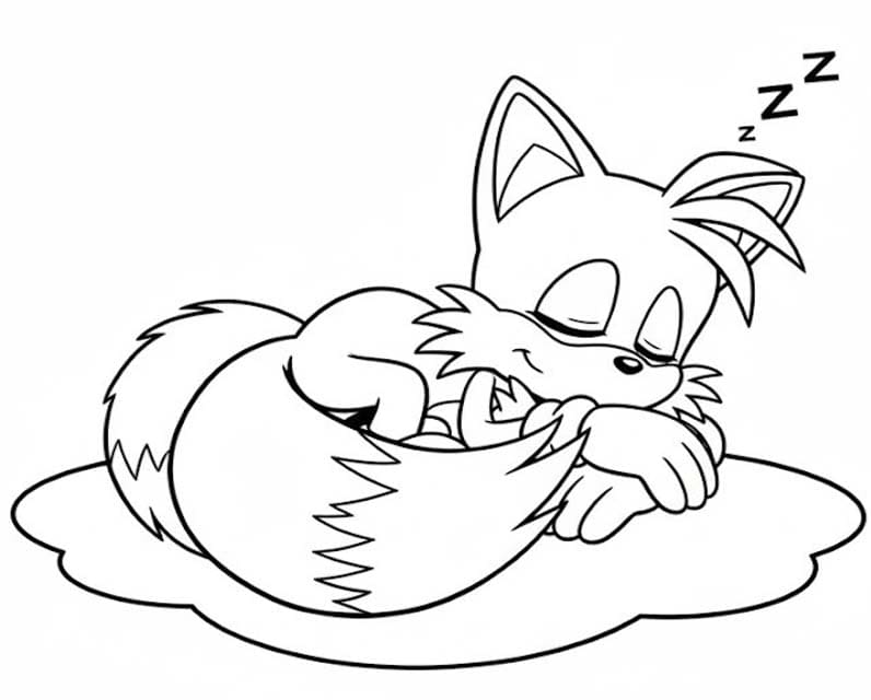 Nakreslete Tails základní omalovánka