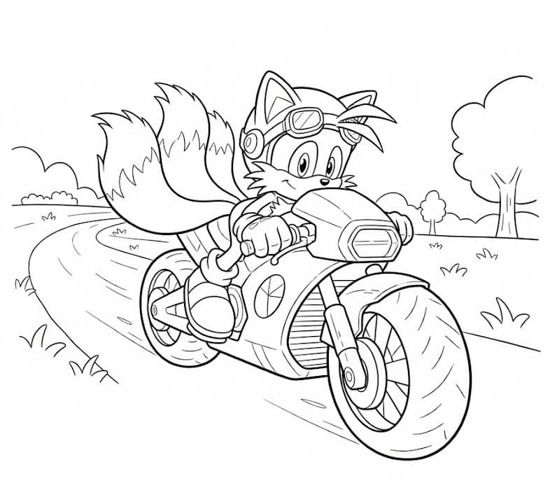 Nakreslete Tails zdarma základní tisknutelné omalovánka