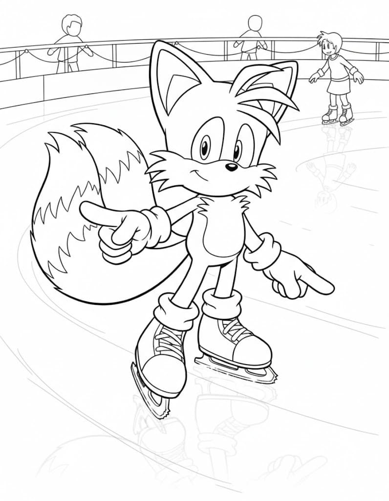 Nakreslete Tails omalovánka