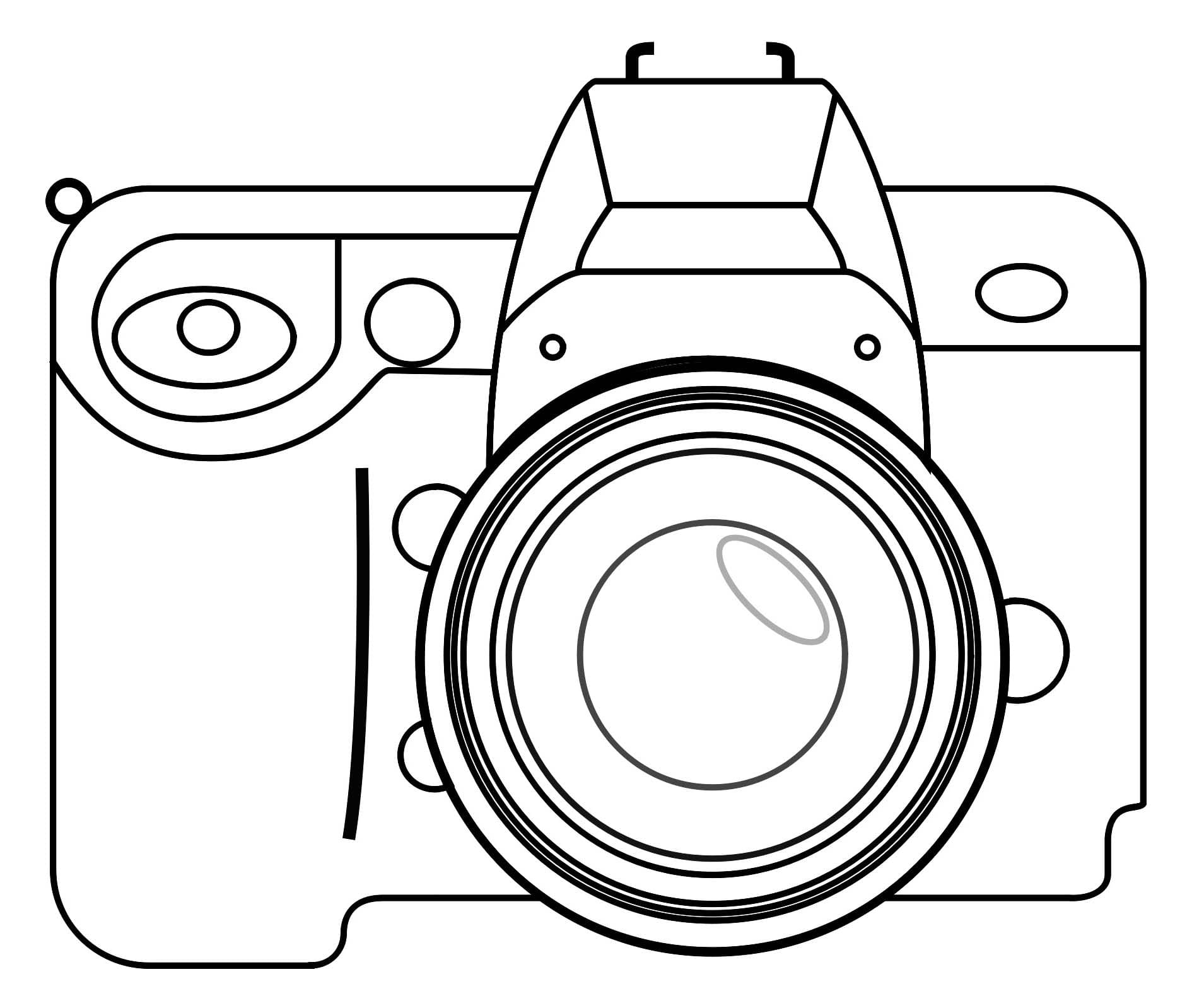 Obraz Fotoaparát zdarma tisknutelné omalovánka