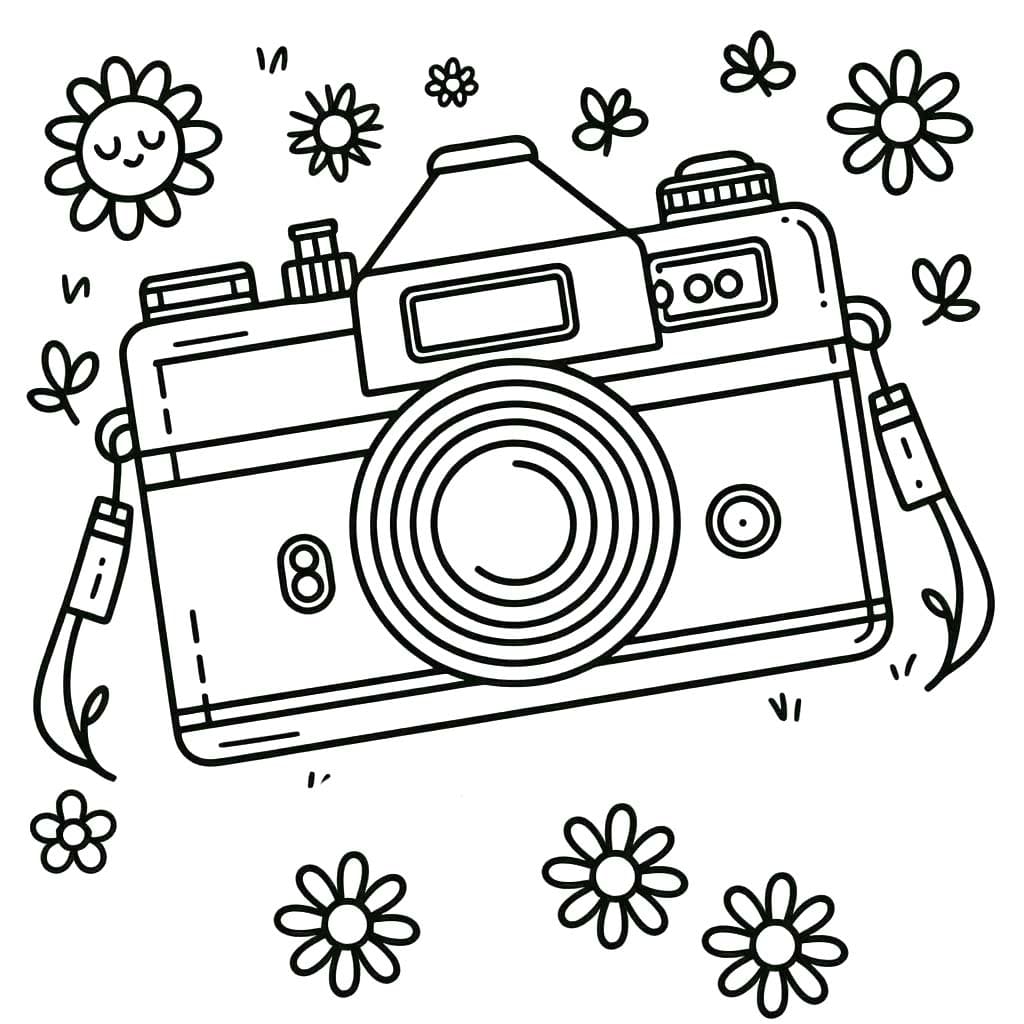 Obraz Fotoaparát zdarma omalovánka