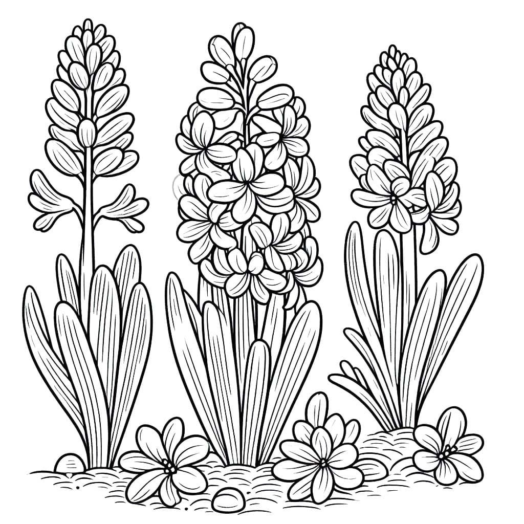 Obraz Hyacint tisknutelné omalovánka