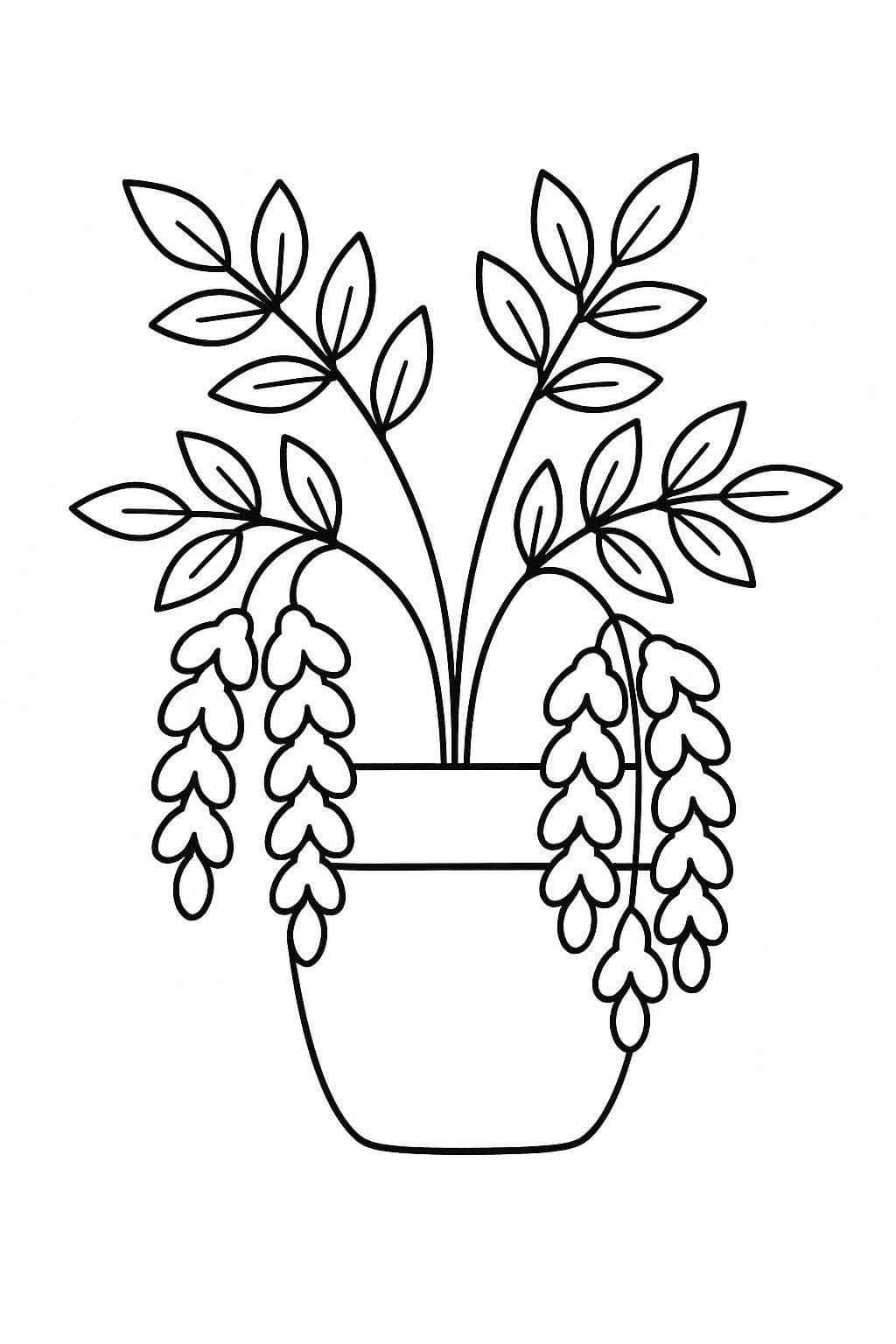 Obraz Květináč zdarma omalovánka