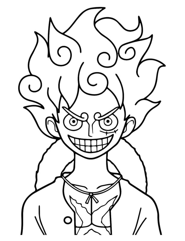 Obraz Luffy zdarma tisknutelné omalovánka