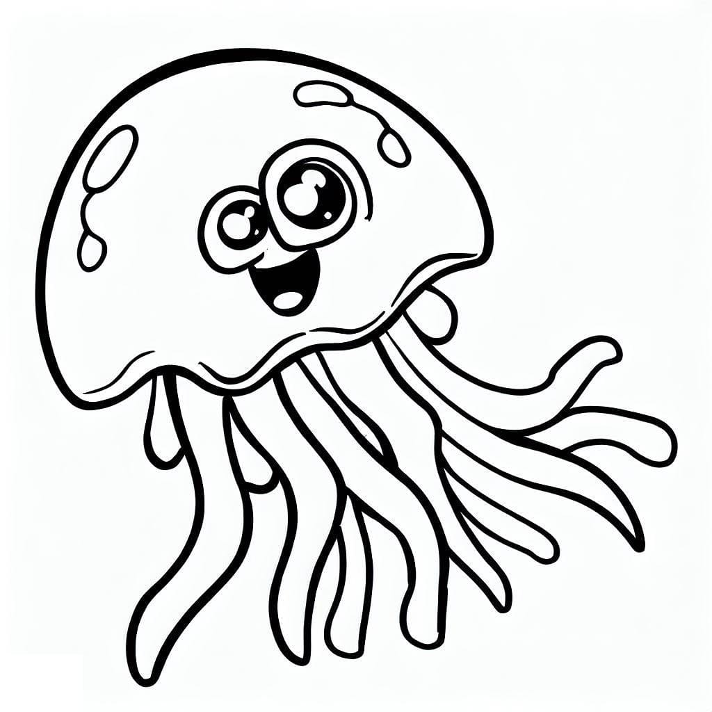 Obraz Medúza tisknutelné omalovánka