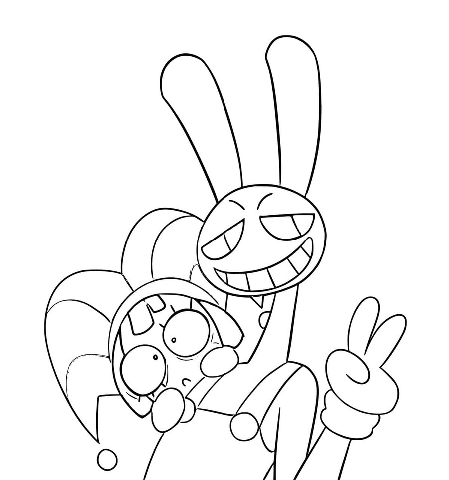 Obraz The Amazing Digital Circus základní omalovánka