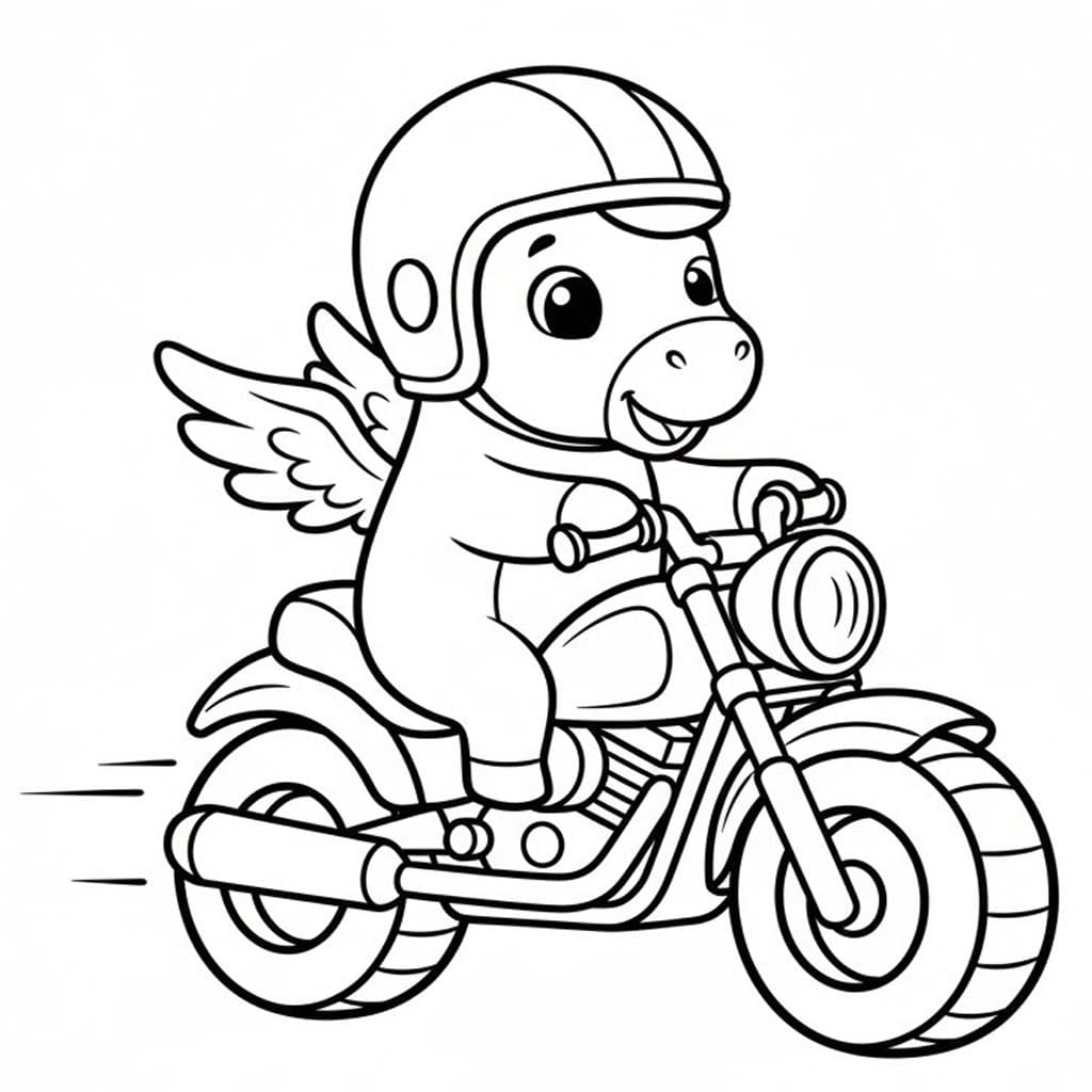 Pegas zdarma prostý tisknutelné omalovánka