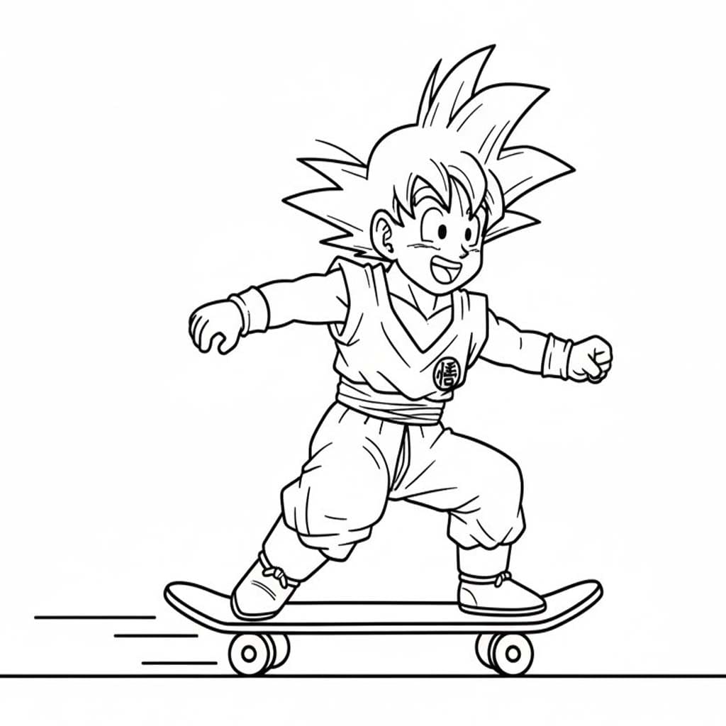 Son Goku zdarma omalovánka