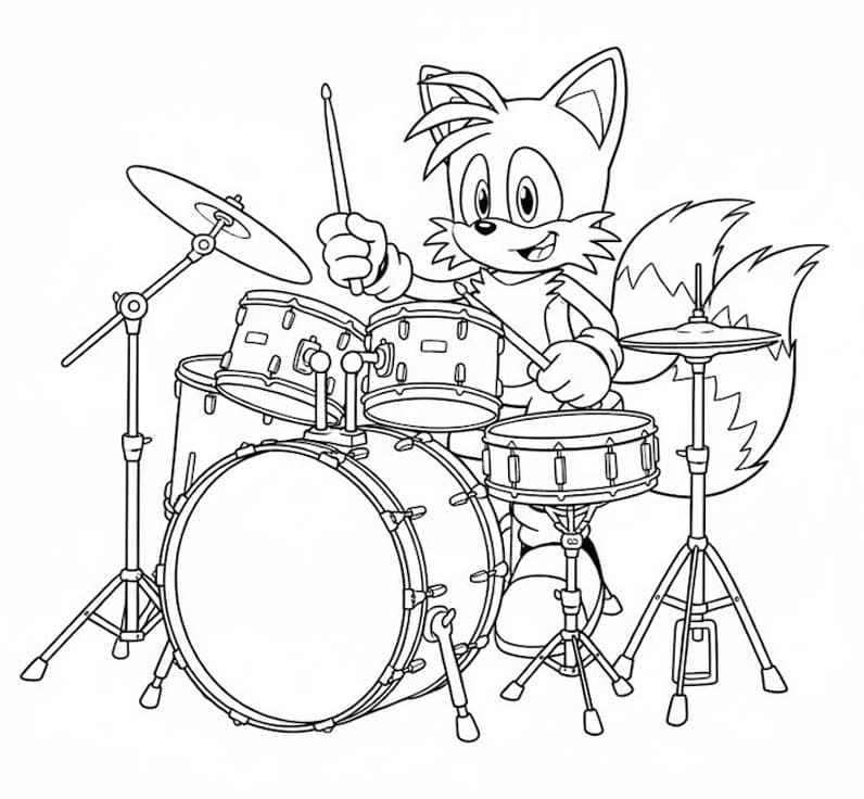 Tails pro děti omalovánka