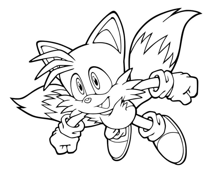 Tails zdarma snadný omalovánka