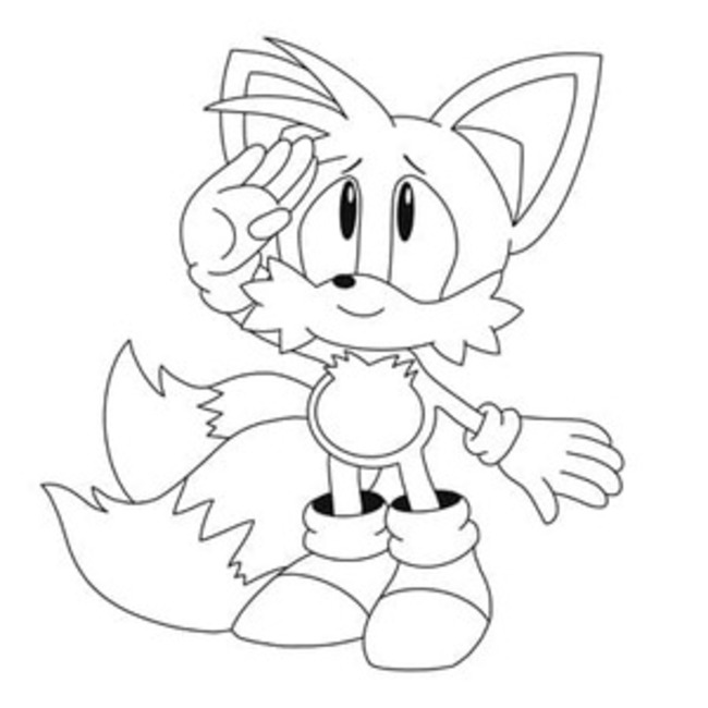 Tails zdarma základní omalovánka