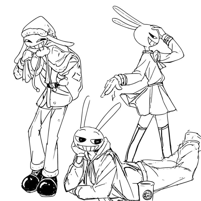 The Amazing Digital Circus prostý tisknutelné omalovánka