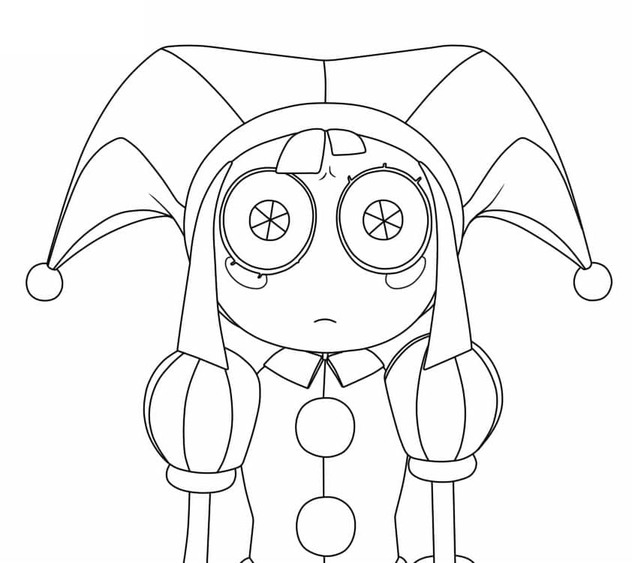 The Amazing Digital Circus prostý u dětí omalovánka