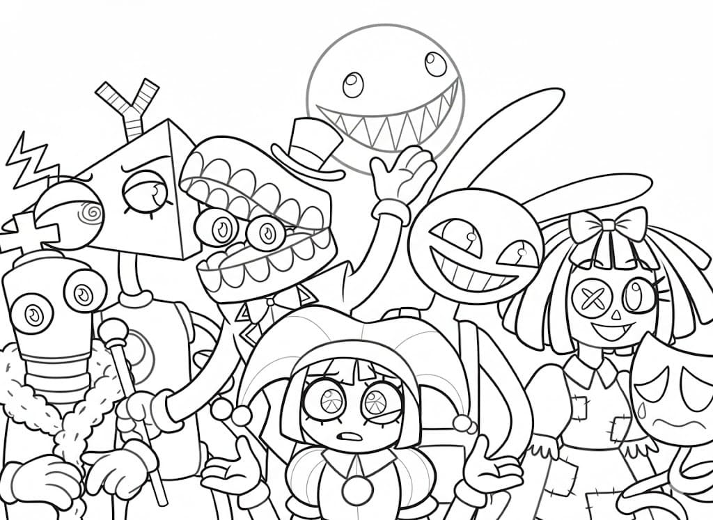 The Amazing Digital Circus základní omalovánka