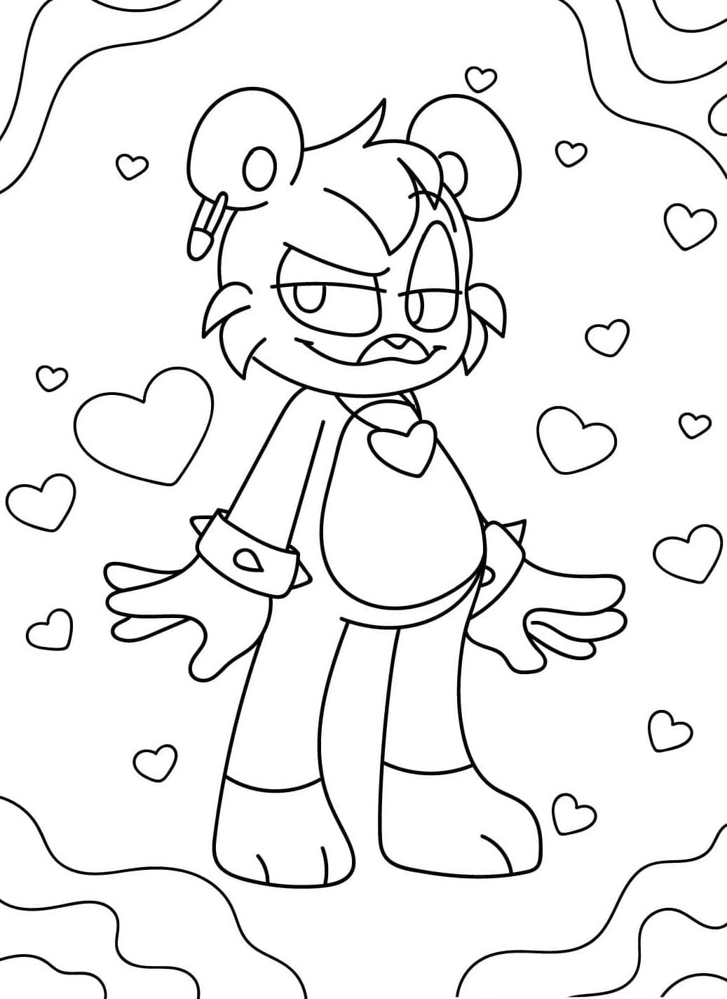 Bobby BearHug tisknutelné omalovánka