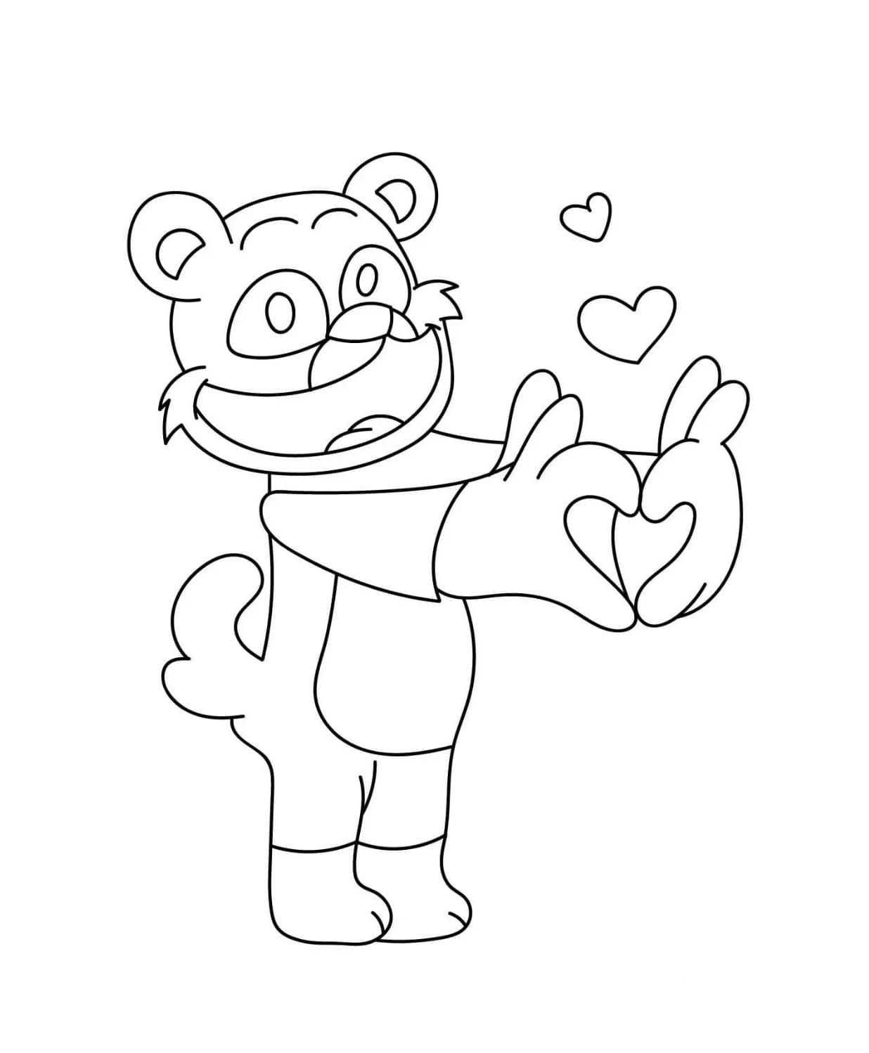 Bobby BearHug zdarma pro děti omalovánka