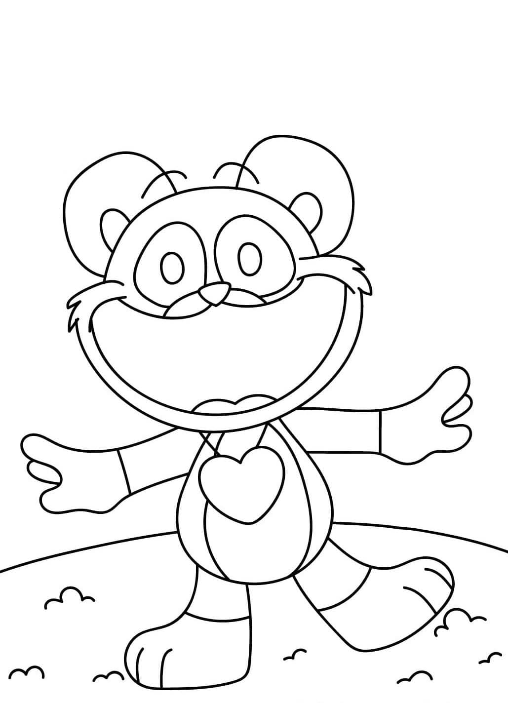 Bobby BearHug zdarma prostý omalovánka