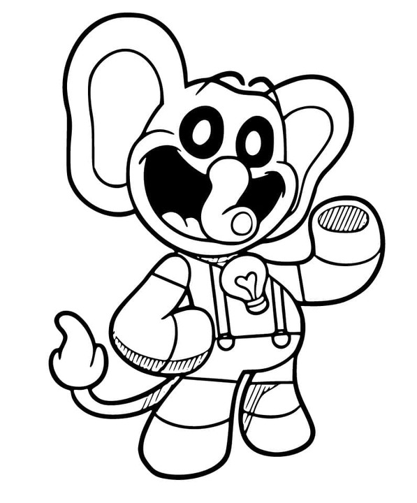 Bubba Bubbaphant prostý tisknutelné omalovánka