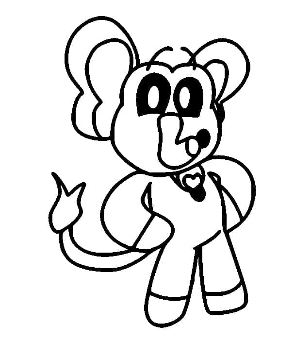 Bubba Bubbaphant zdarma snadný tisknutelné omalovánka