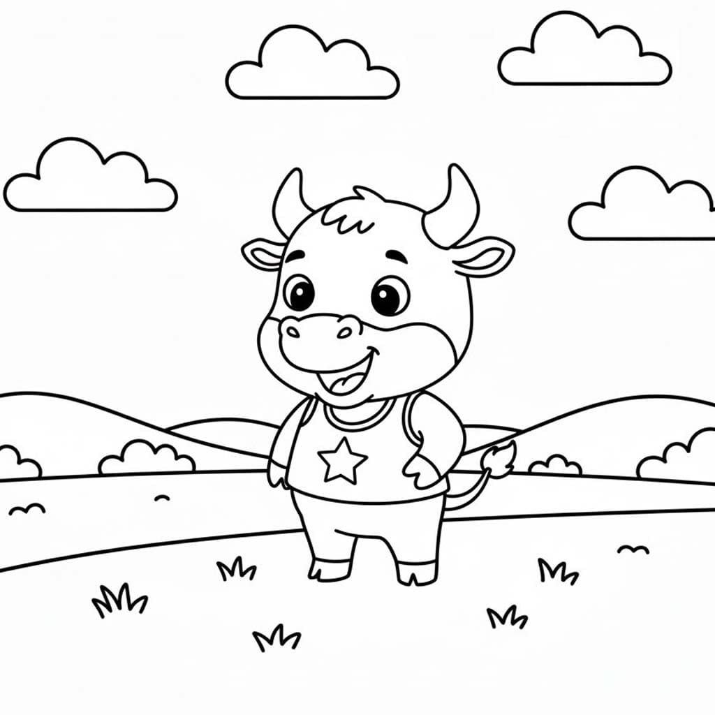 Býci k vytisknutí omalovánka