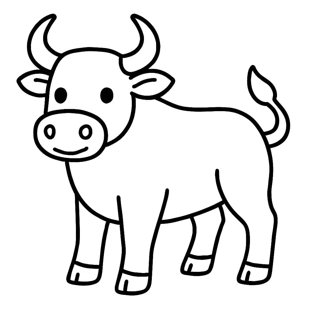 Býci tisknutelné pro děti omalovánka