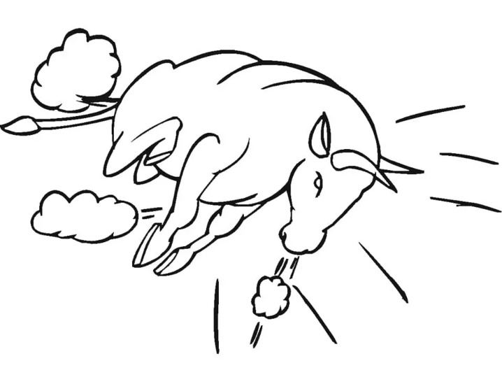 Býci zdarma snadný omalovánka