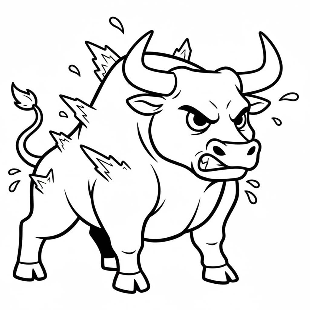 Býci zdarma tisknutelné pro děti omalovánka