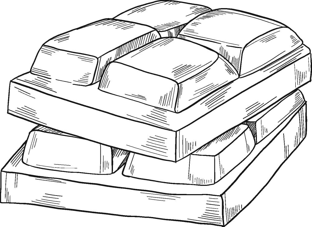 Čokoláda k vytisknutí zdarma omalovánka