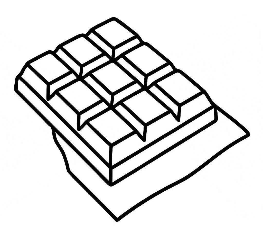 Čokoláda k vytisknutí omalovánka