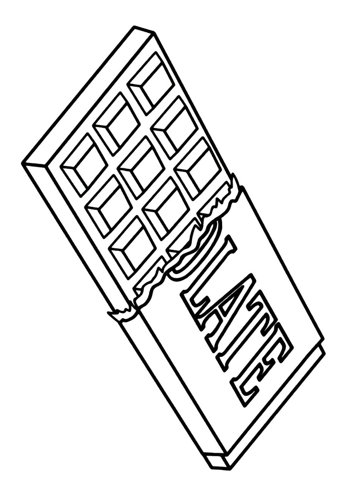 Čokoláda pro děti omalovánka