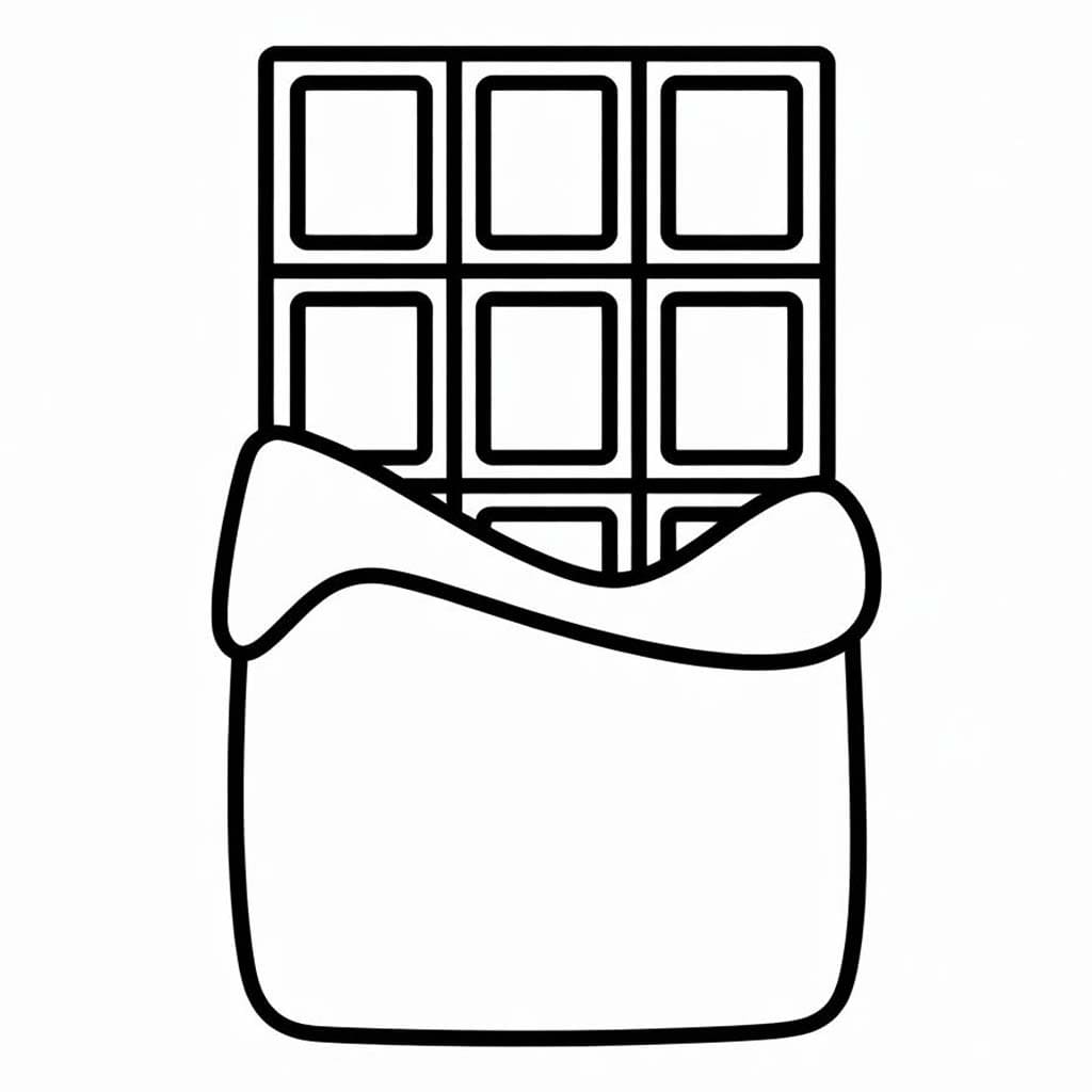 Čokoláda zdarma prostý omalovánka