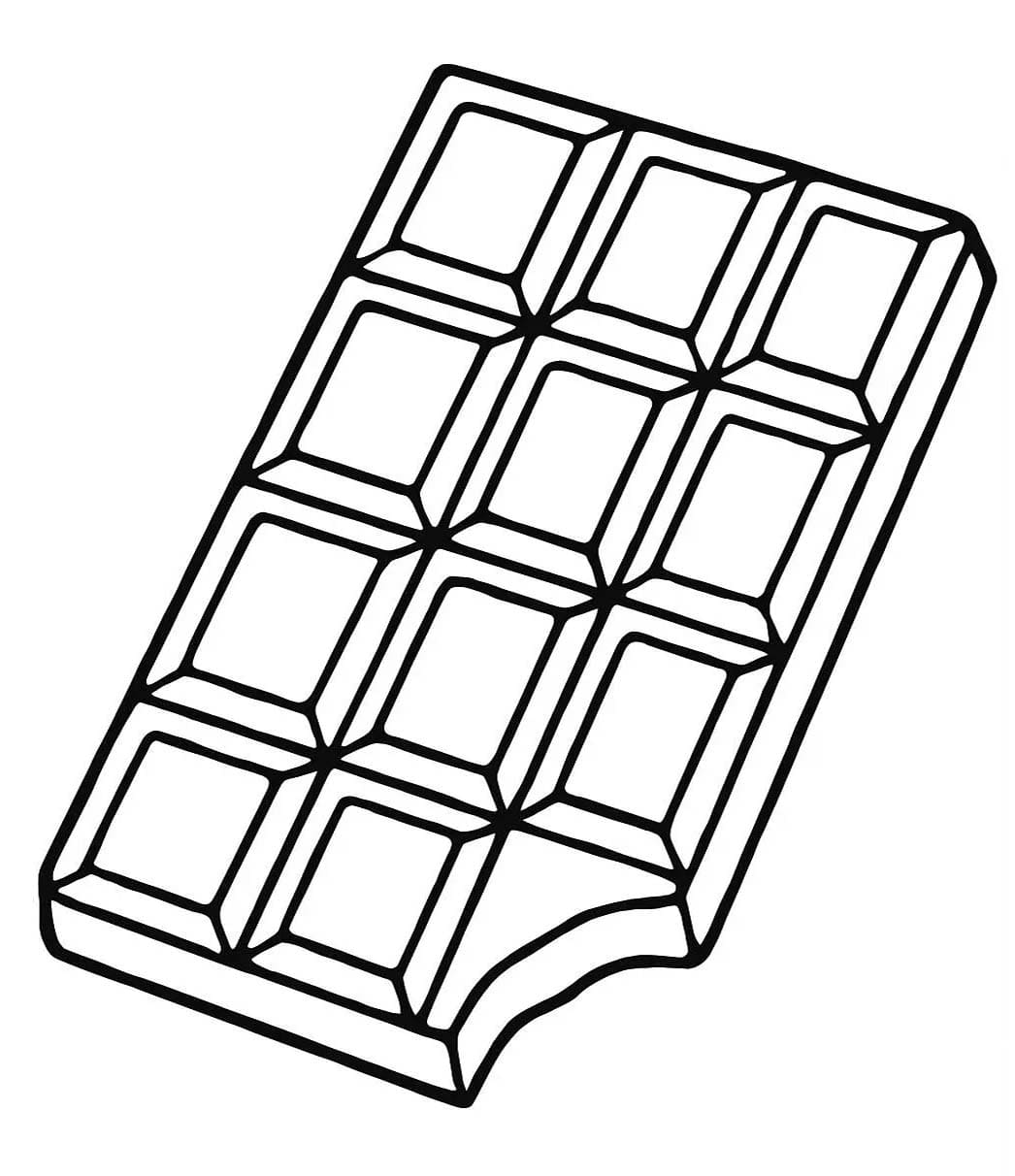 Čokoláda zdarma snadný tisknutelné omalovánka