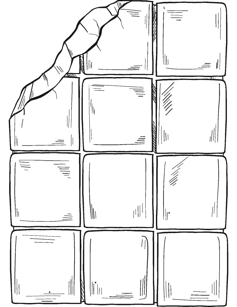 Čokoláda zdarma základní tisknutelné omalovánka