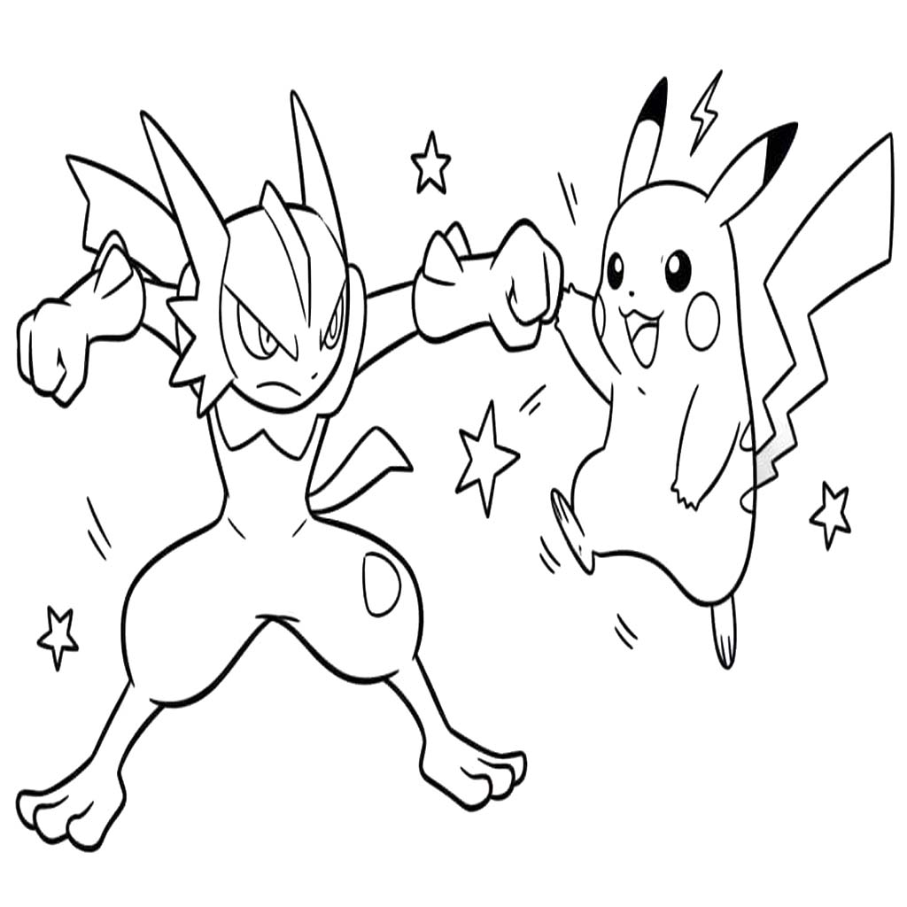 Greninja zdarma snadný tisknutelné omalovánka