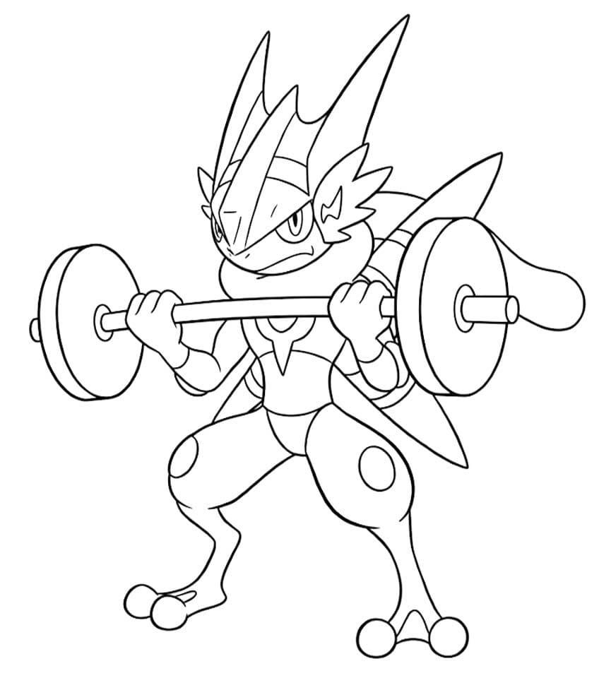 Greninja zdarma snadný omalovánka