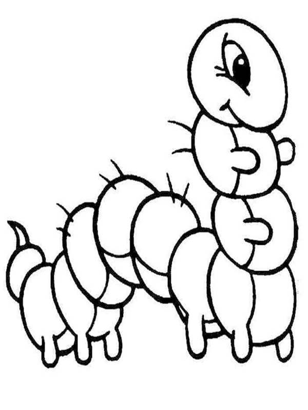 Housenka k vytisknutí omalovánka