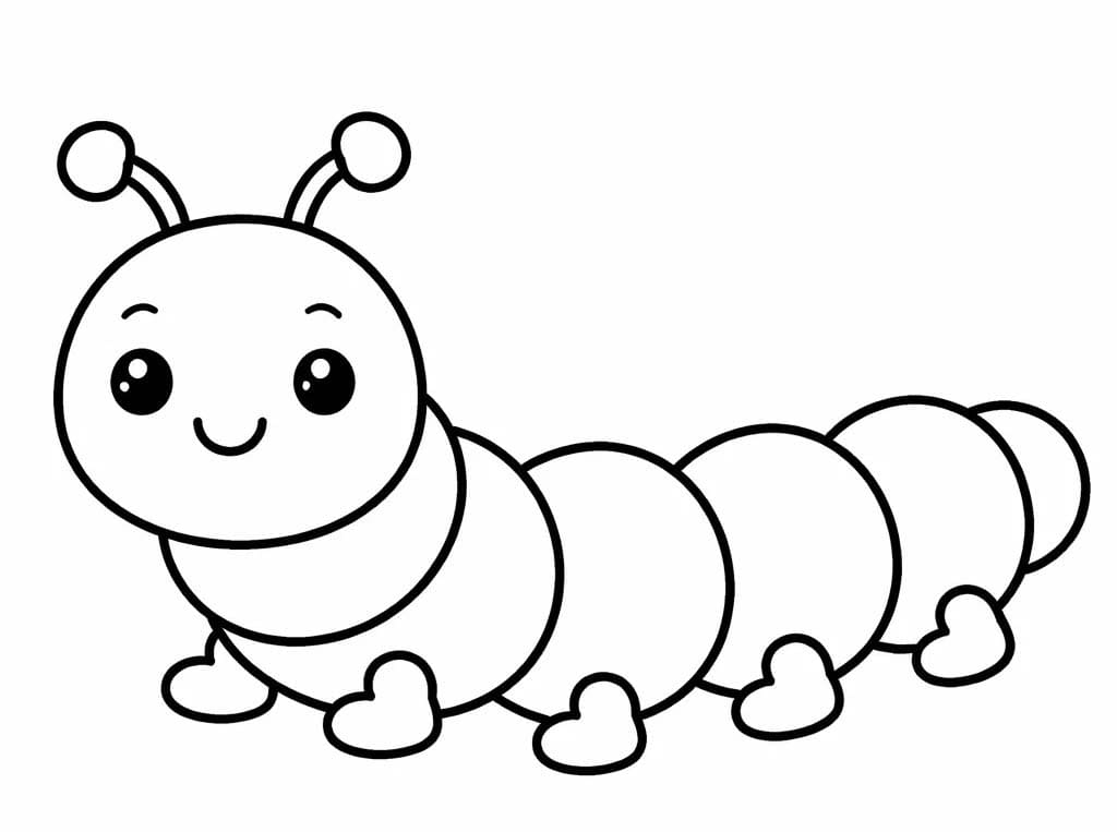 Housenka tisknutelné omalovánka