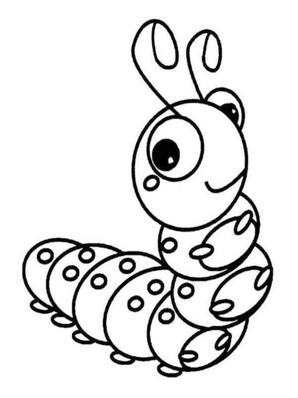 Housenka zdarma pro děti omalovánka