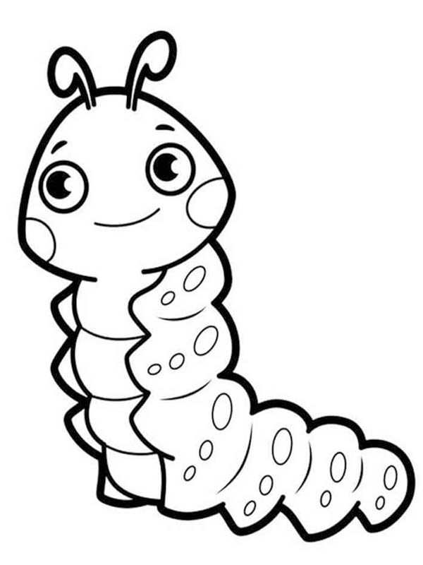 Housenka zdarma prostý tisknutelné omalovánka