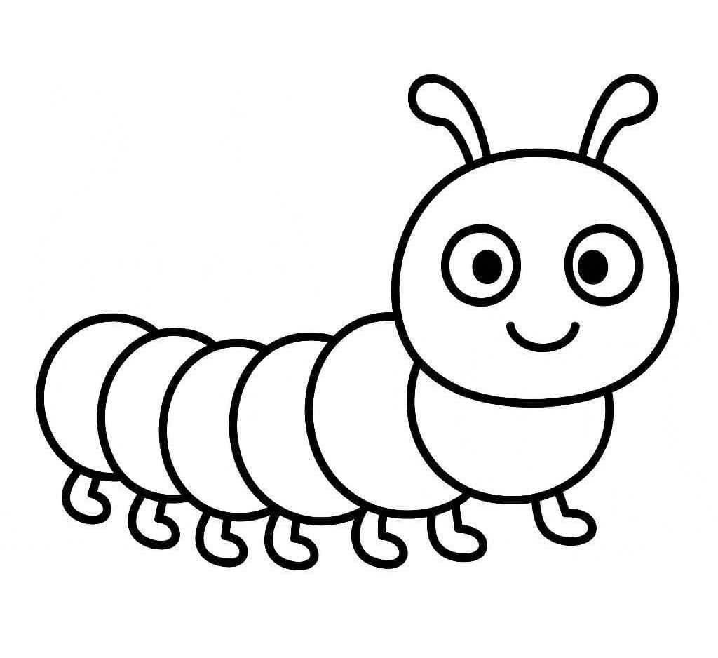 Housenka zdarma prostý omalovánka