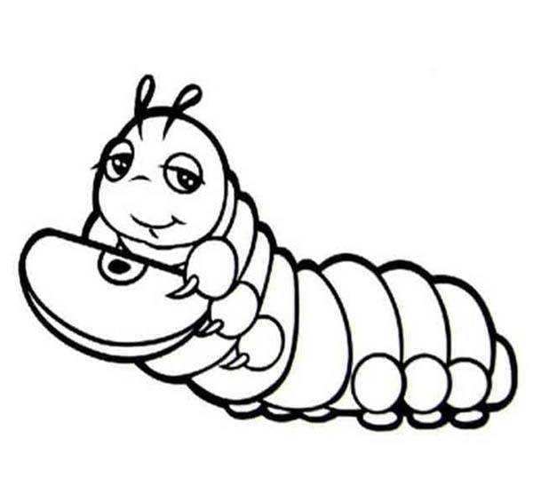 Housenka zdarma snadný tisknutelné omalovánka