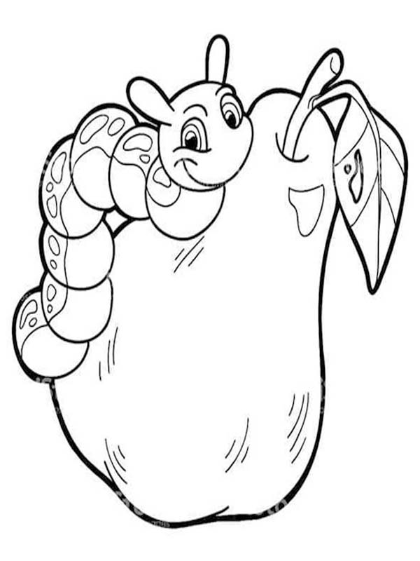 Housenka zdarma základní tisknutelné omalovánka