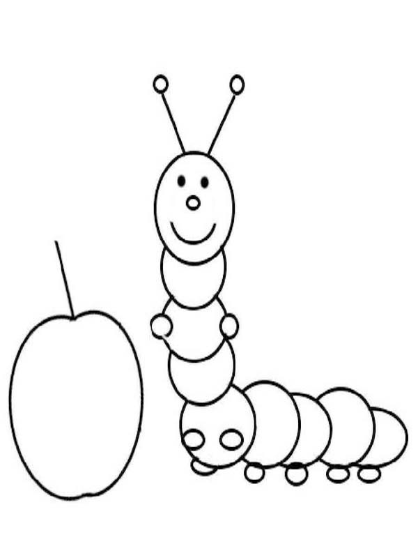 Housenka zdarma omalovánka